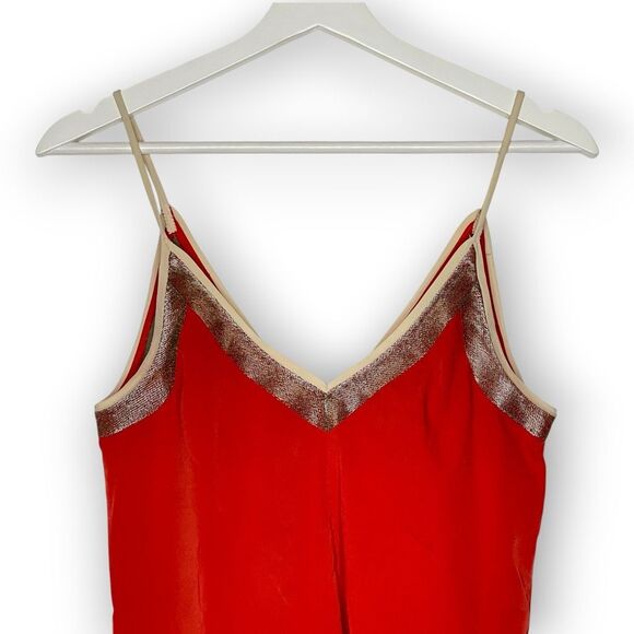 Urban Outfitters Ecote Lightweight V neck Orange Cami Tank Top Women’s Small - Picture 4 of 10